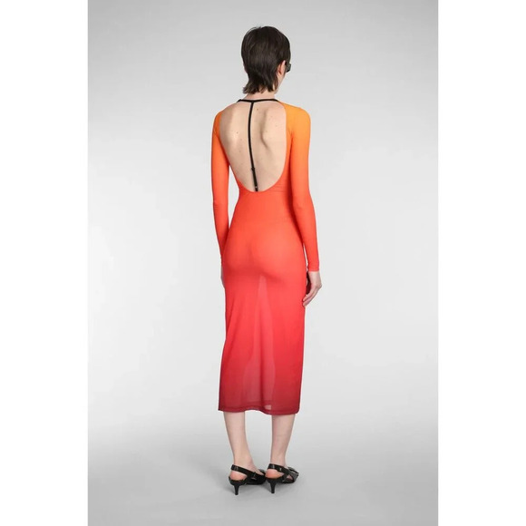 Courreges 2nd Skin Dress In Gradient Sunset in Orange XSmall New Womens Bodycon - Picture 11 of 16